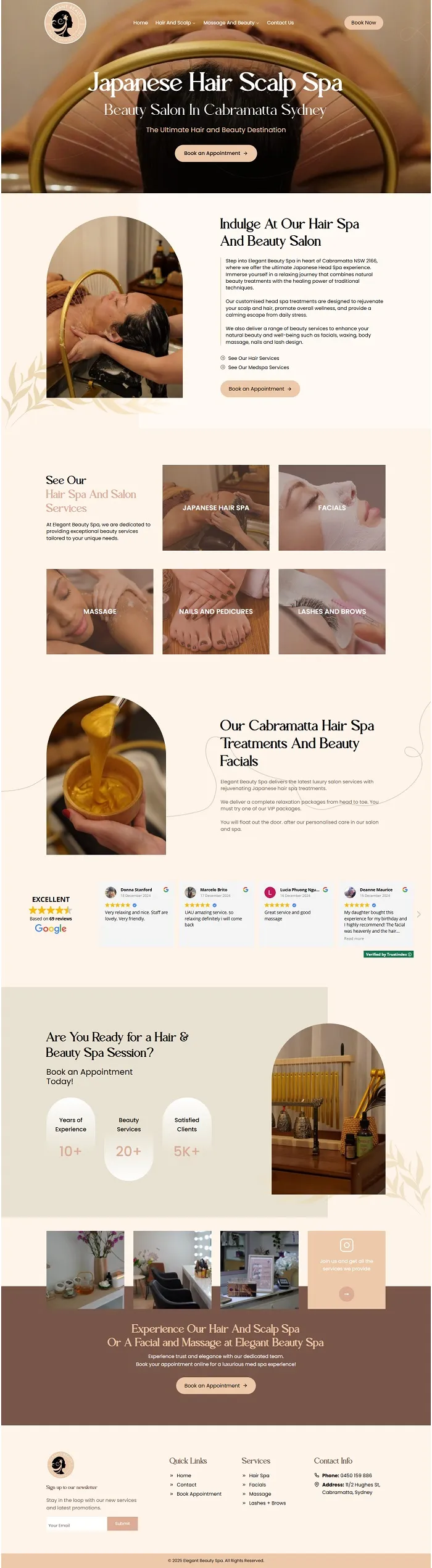Beauty clinic website